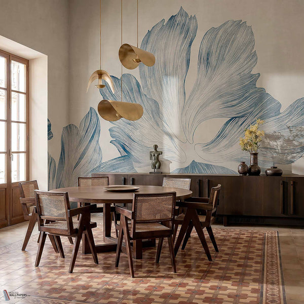 Kamala Tapete in Indigo von Coordonne — Interieur