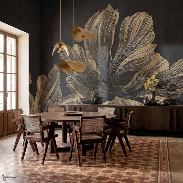 Kamala Tapete in Onyx von Coordonne — Interieur