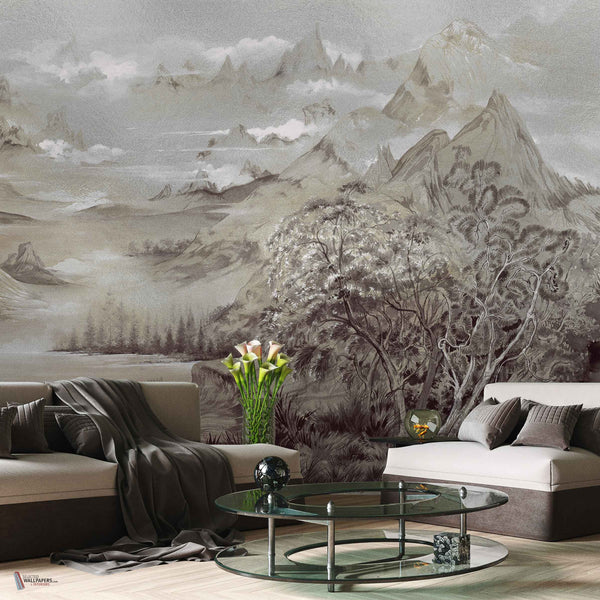 Kami Metallics behang in Silver van Coordonne — interieur