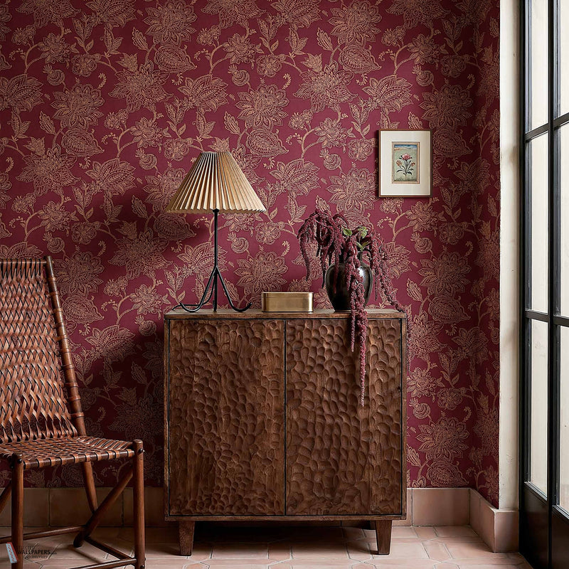 Kashmir Tapete in Vermillion von Coordonne — Interieur