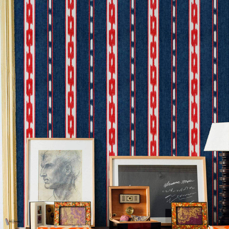 Kente papier peint en Blue de Coordonne