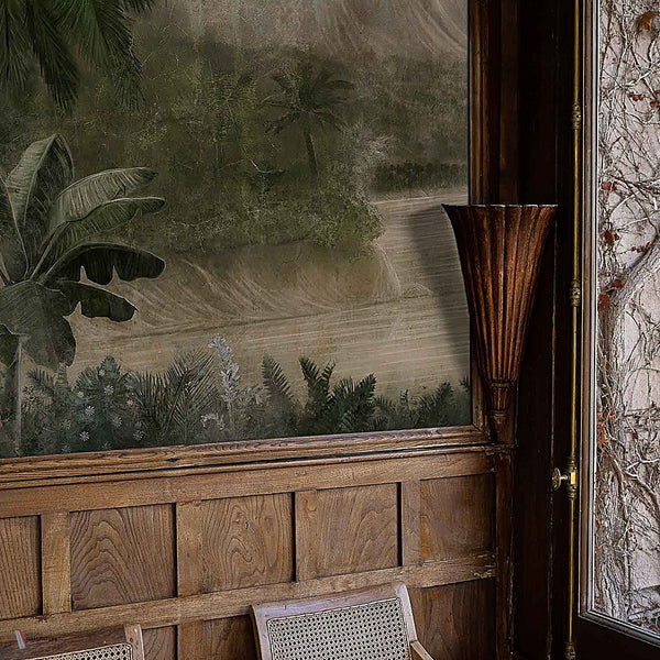 Kodo behang in Maca van Coordonne — interieur