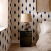 Kumo wallpaper in Indigo by Coordonne — interior