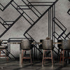 L-Geometric Metallics behang in Silver van Coordonne — interieur