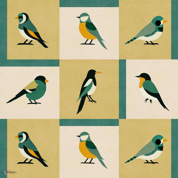 Like A Bird Tapete in Kumquat von Coordonne
