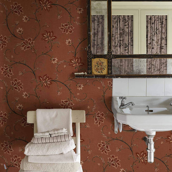 Lily behang in Clay van Coordonne — interieur