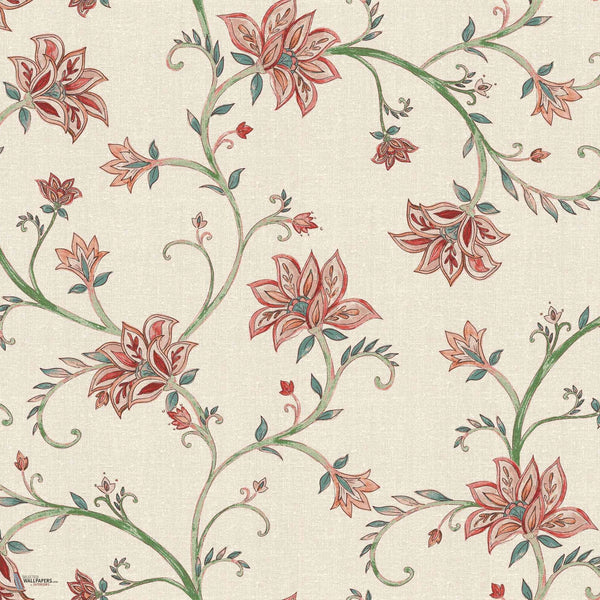 Lily behang in Red van Coordonne