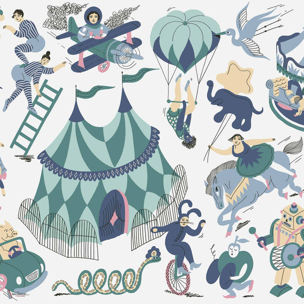Magic Circus Tapete in Mint von Coordonne
