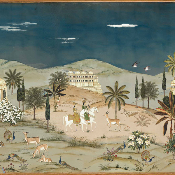 Maharaja Tapete in Indigo von Coordonne