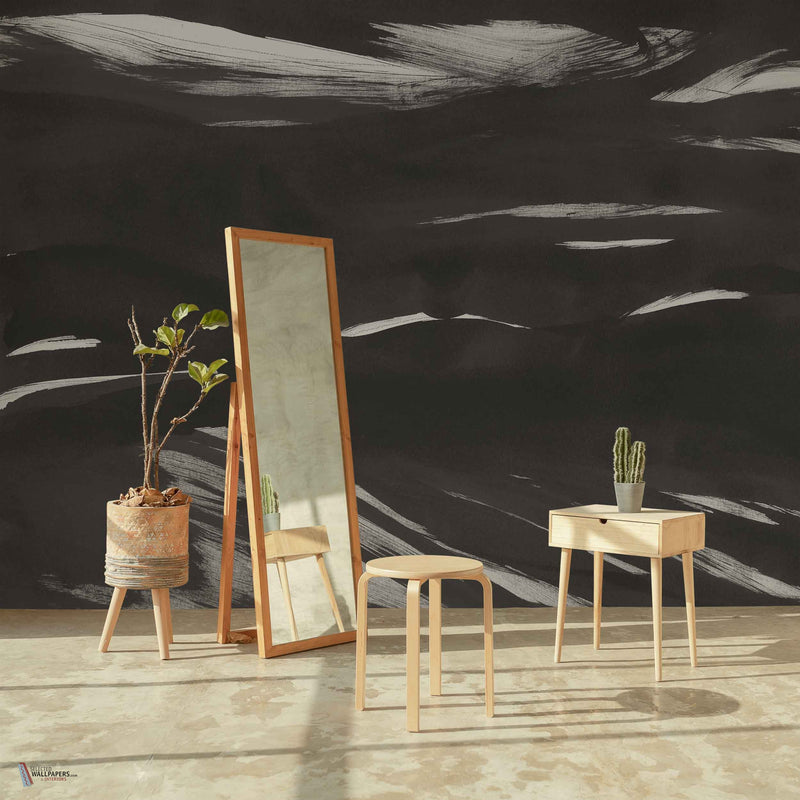 Marine XRay Metallics wallpaper in Onyx by Coordonne