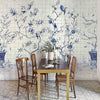 Meihua behang in Blue Spirulina van Coordonne — interieur