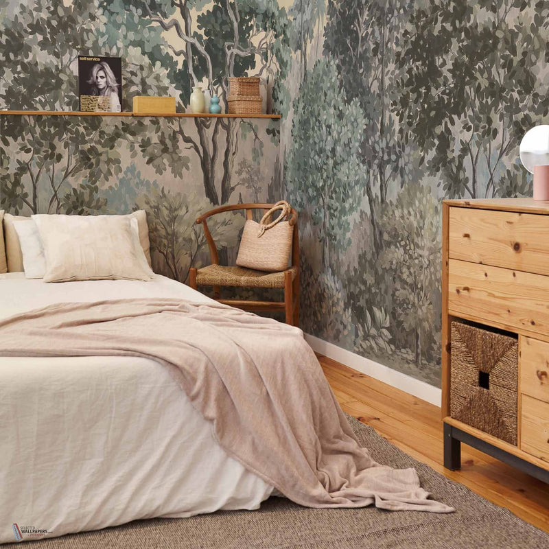 Minerva Textile wallpaper in Vanilla by Coordonne — interior