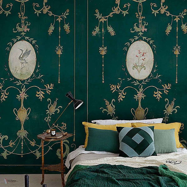 Mirto behang in Aloe van Coordonne — interieur