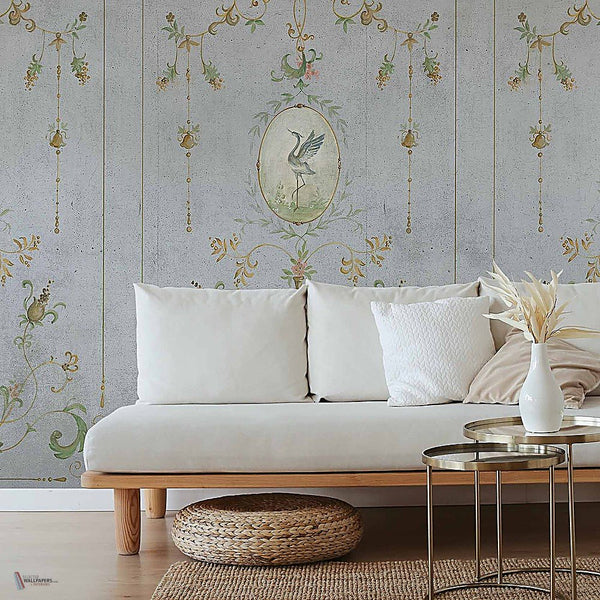 Mirto behang in Chia seed van Coordonne — interieur