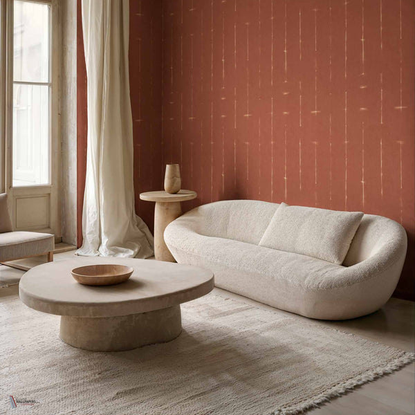 Miura wallpaper in Amber by Coordonne — interior