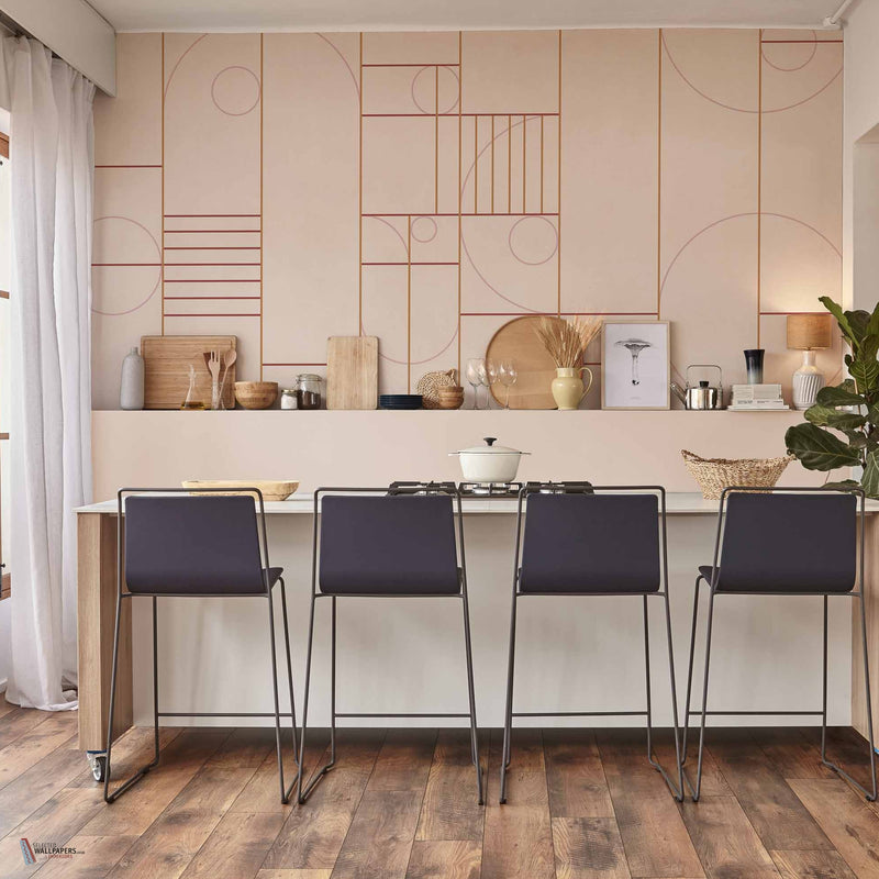 Modular Textile wallpaper in Peony by Coordonne