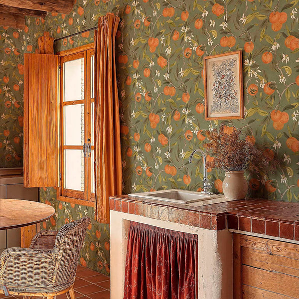 Naranjos Tapete in Celadon von Coordonne — Interieur