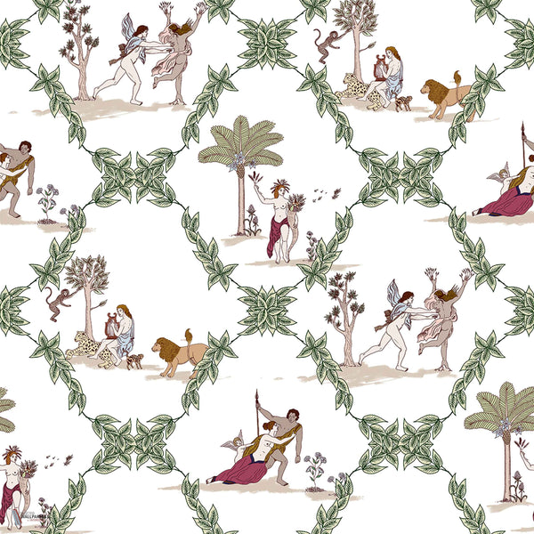 Neo-Bucolic wallpaper in White by Coordonne