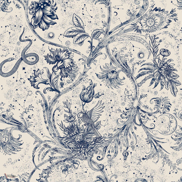 Neo-Mithology behang in Blue van Coordonne