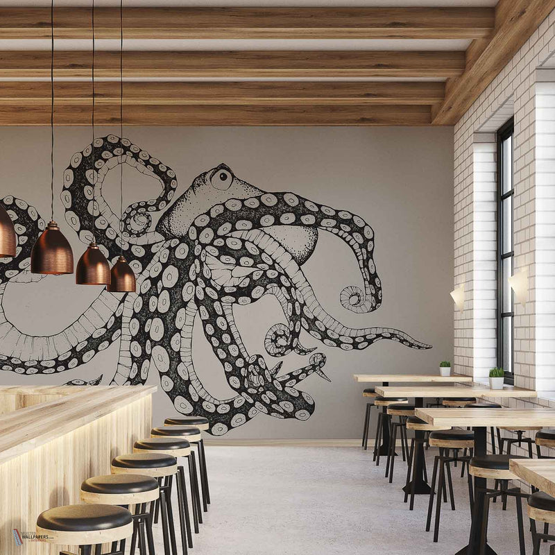 Octopus X-Ray behang in Ink van Coordonne — interieur