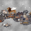 Panchatantra Tapete in Indigo von Coordonne