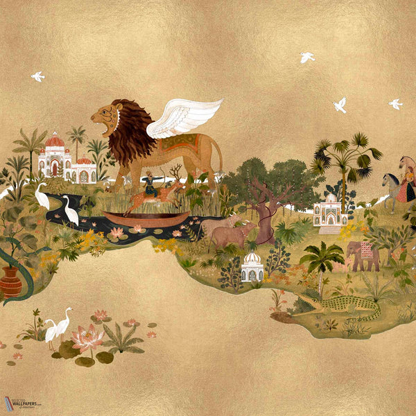 Panchatantra Tapete in Moss von Coordonne