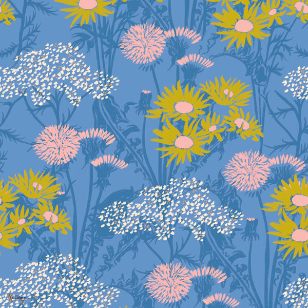 Picnic wallpaper in Blue by Coordonne