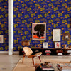 Picnic wallpaper in Cobalt by Coordonne — interior