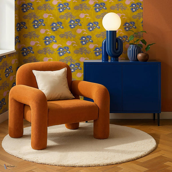 Picnic wallpaper in Golden by Coordonne — interior