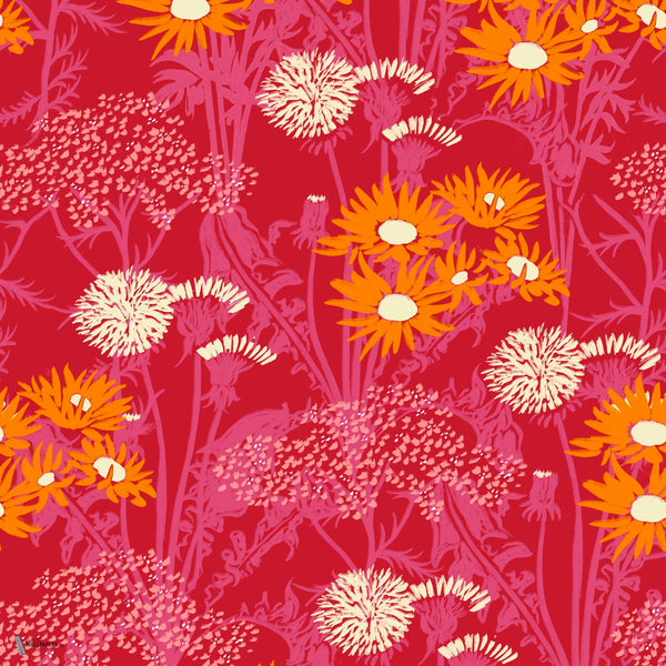 Picnic wallpaper in Pink by Coordonne