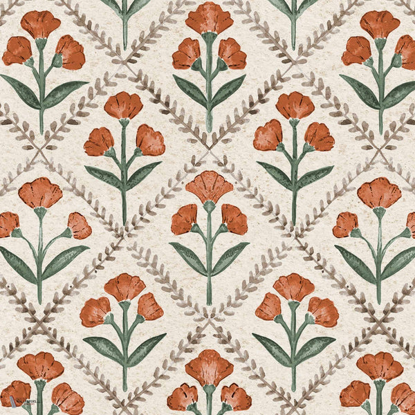Poppy behang in Clay van Coordonne