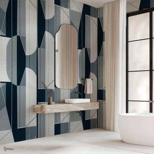 Pythagoras Textile behang in Silver van Coordonne
