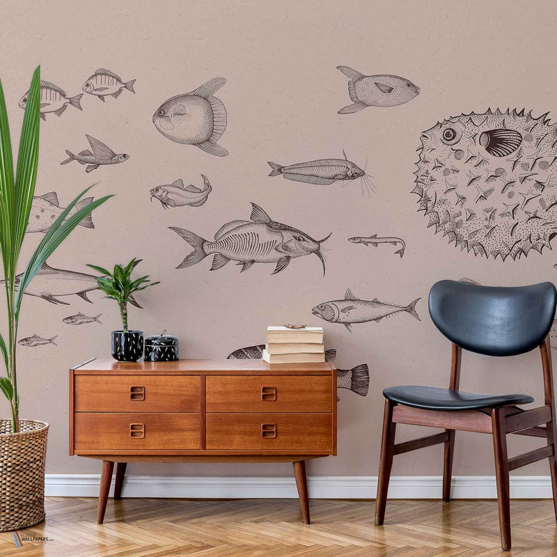 Sea Current behang in Nude van Coordonne — interieur