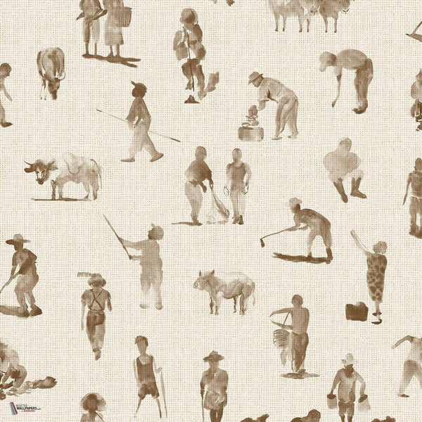 Sineu wallpaper in Stone by Coordonne