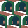 Soller wallpaper in Green by Coordonne