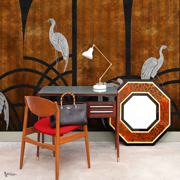 Tassel wallpaper in Ginger by Coordonne — interior
