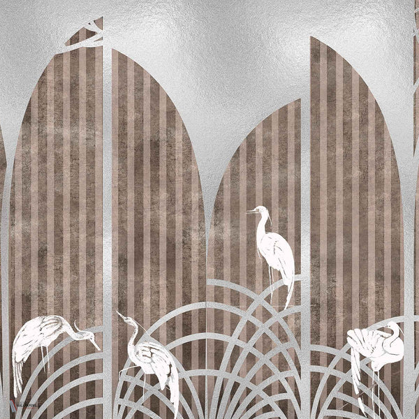 Tassel Metallics Tapete in Silver von Coordonne