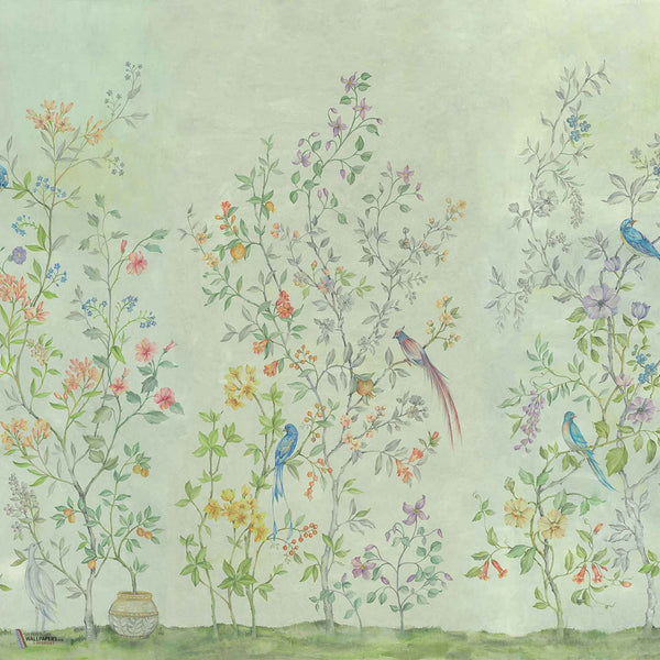 Tea Garden wallpaper in Green by Coordonne