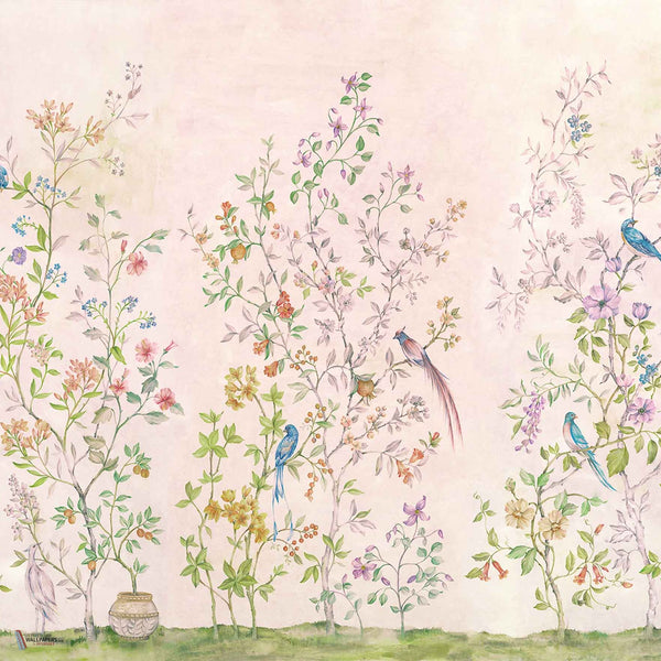 Tea Garden wallpaper in Pink by Coordonne