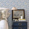 Twig wallpaper in Blue by Coordonne — interior