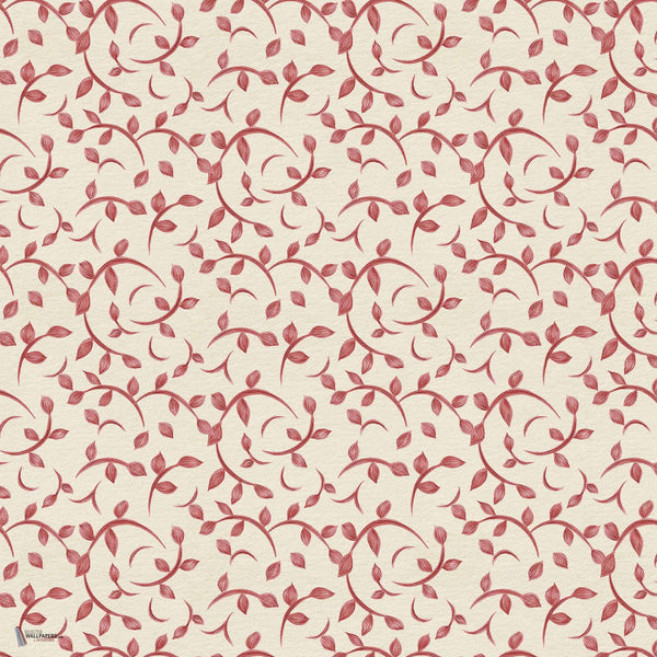Twig wallpaper in Red by Coordonne