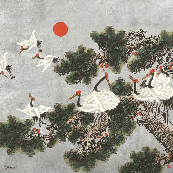 Ukiyo behang in Chia seed van Coordonne