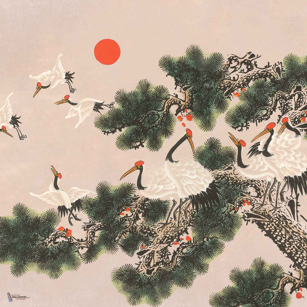 Ukiyo behang in Rose van Coordonne