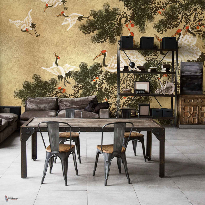 Ukiyo Metallics Tapete in Gold von Coordonne — Interieur