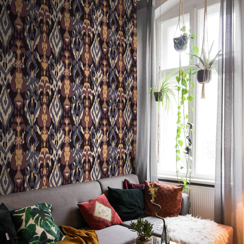 Uzbek Tapete in Lilac von Coordonne — Interieur