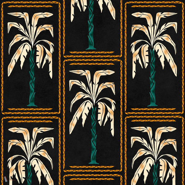 Veraneo wallpaper in Noir by Coordonne
