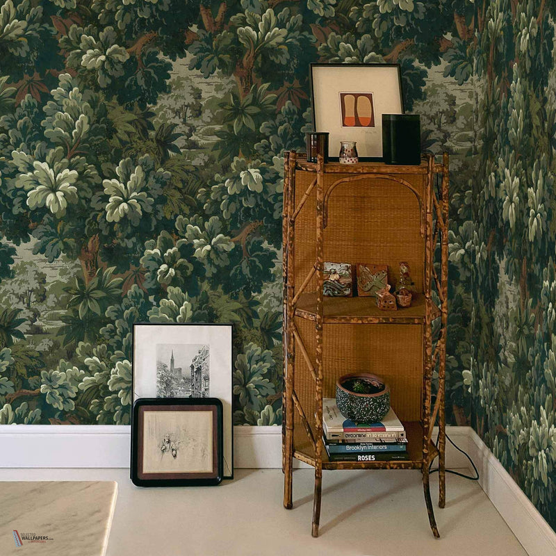 Verdure 16TH wallpaper in Green by Coordonne — interior