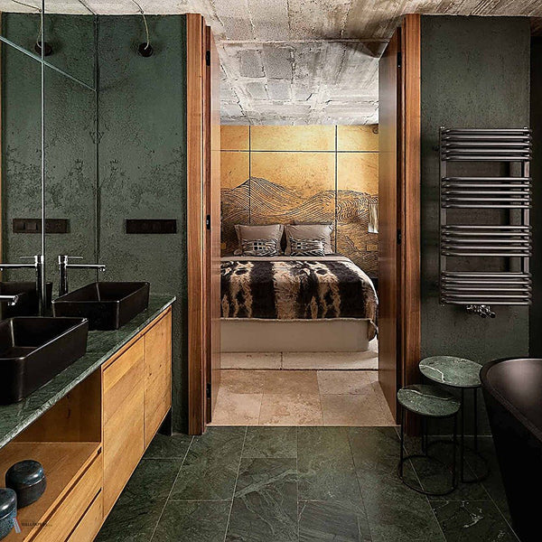 Waves Metallics behang in Gold van Coordonne — interieur