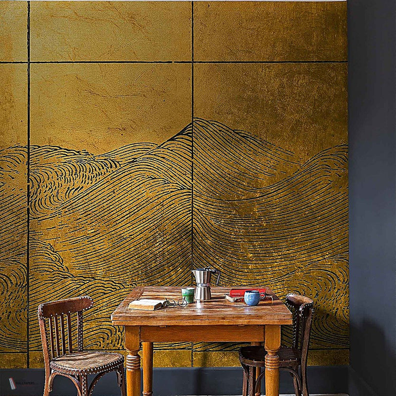 Waves Metallics papier peint en Gold de Coordonne — intérieur