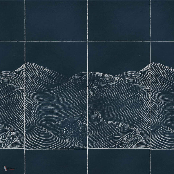 Waves Metallics behang in Silver van Coordonne